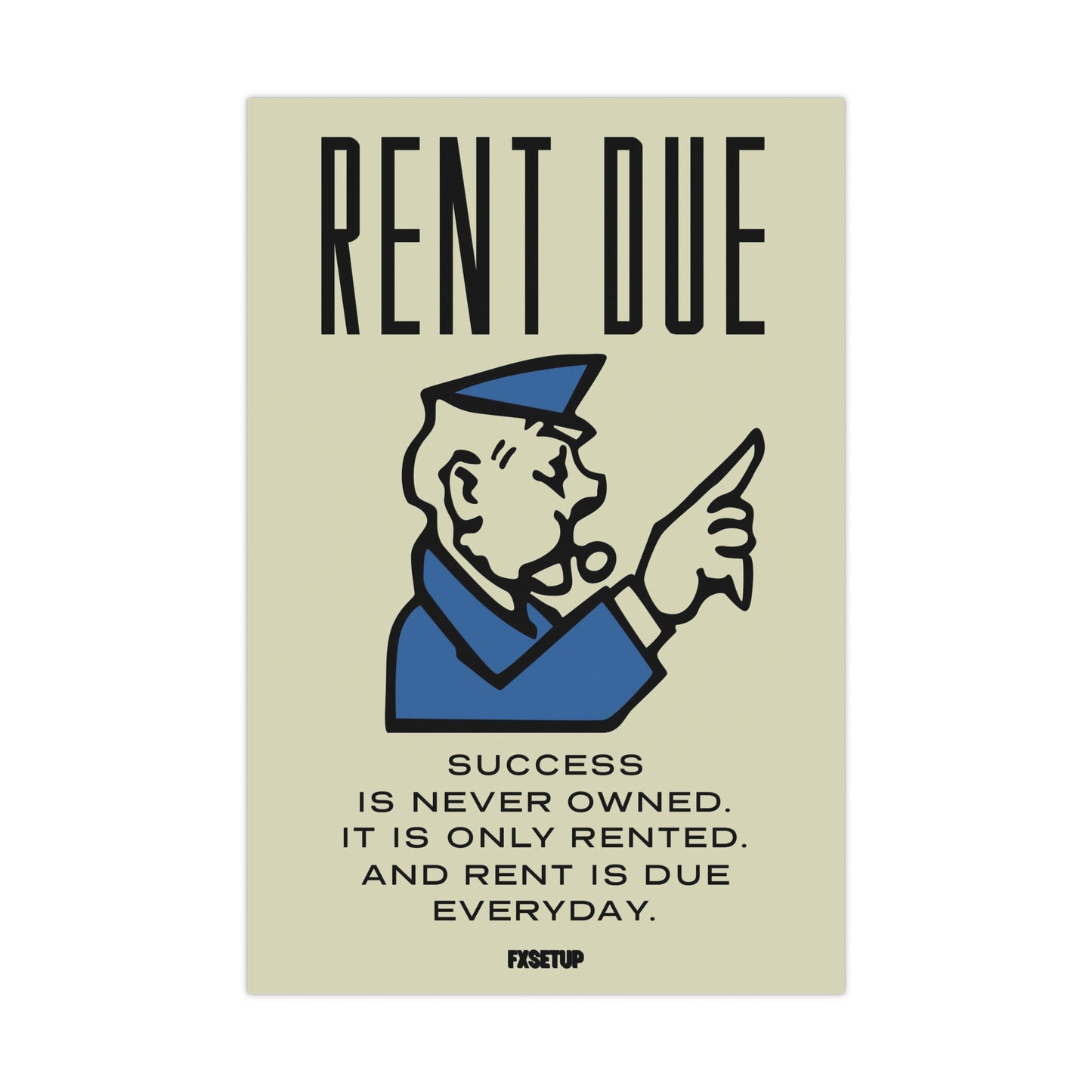 "Rent Due" Poster