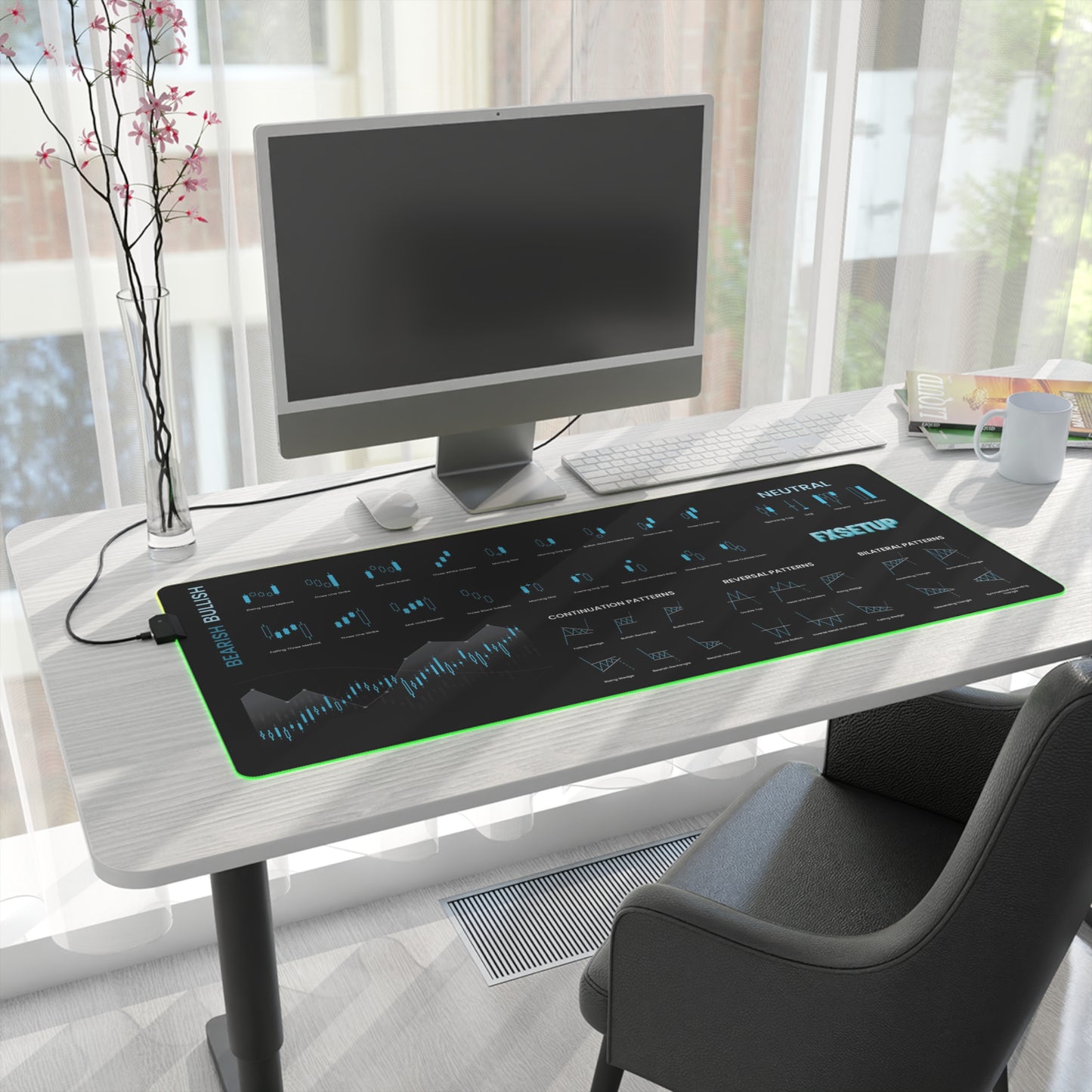 LED Chart Patterns Mouse Pad